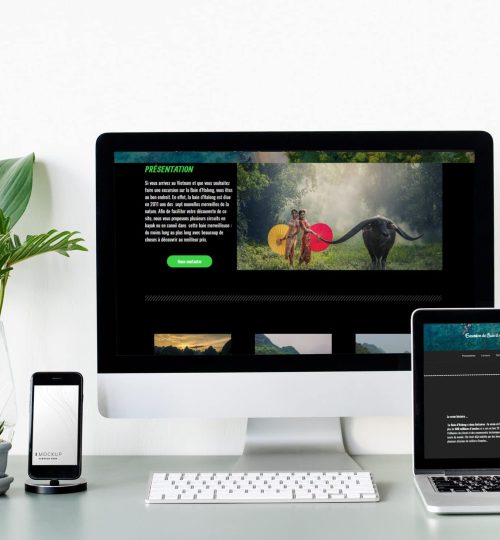 Set of digital devices screen mockup